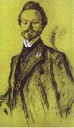 Valentin Serov, Portrait of Konstantin Balmont.